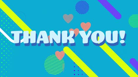 Animation-of-thank-you-text-over-abstract-shapes-background