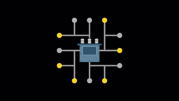 Animated Digital Network Connection with Data Flow