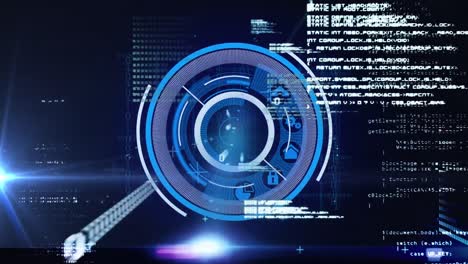 animación del escaneo del alcance y el procesamiento de datos