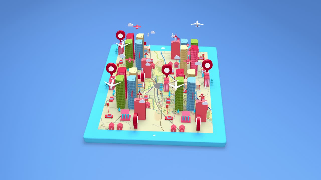 продвинутый цифровой умный город. искусственный интеллект. беспроводная сеть. петля.