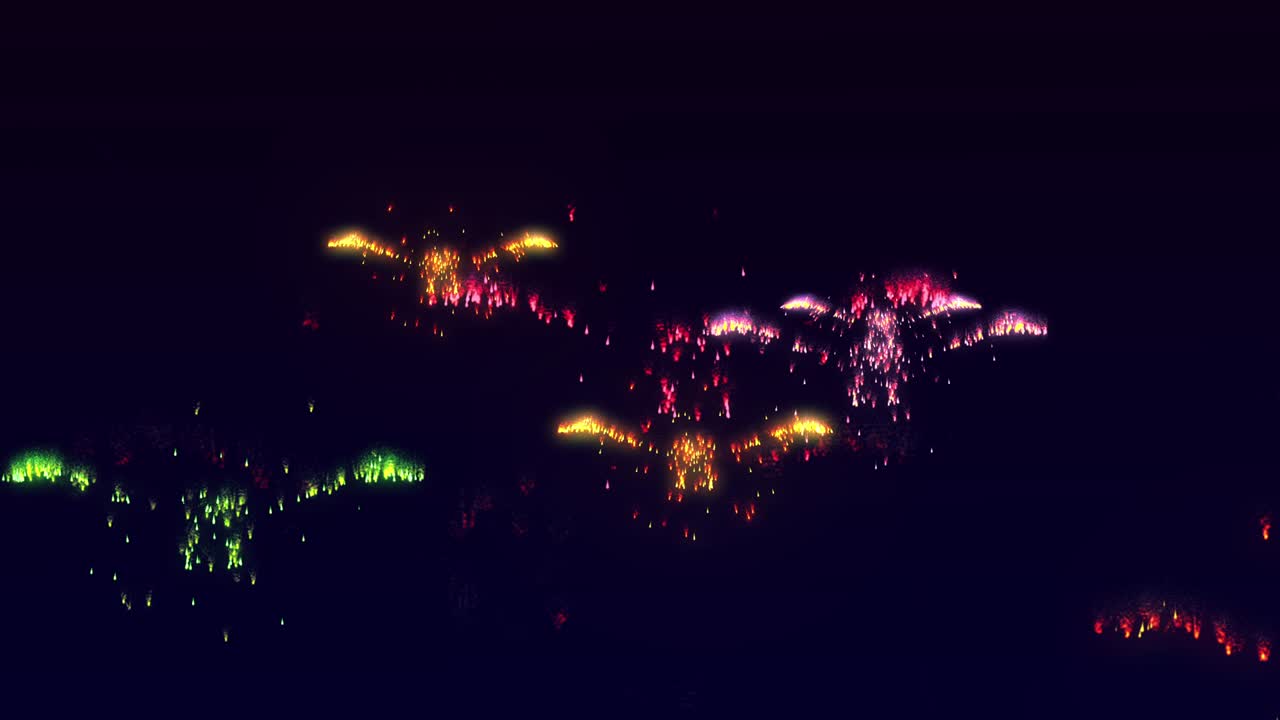 새 입자 화재 작업 효과 애니메이션