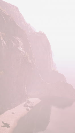 scenic view of a cliff by the ocean