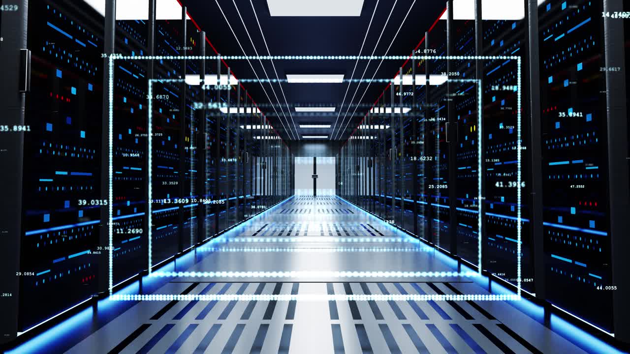 Modern Data Center Interior