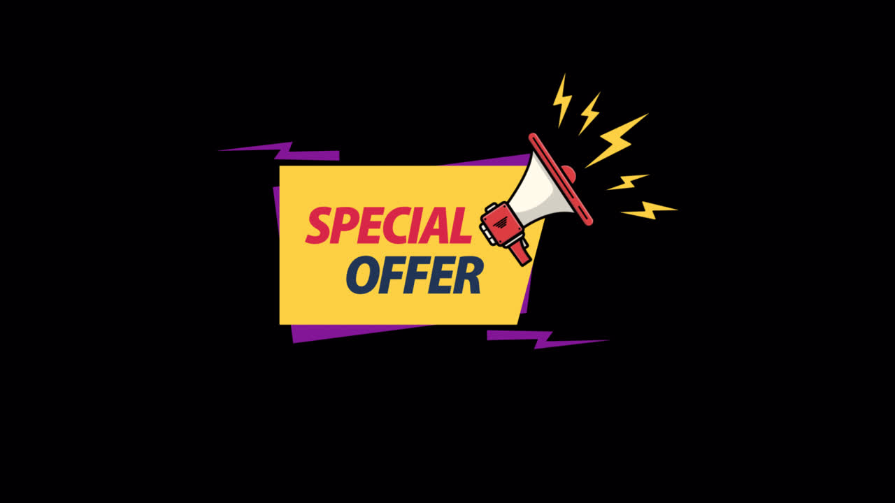 Banner Animato con Offerta Speciale e Megafono