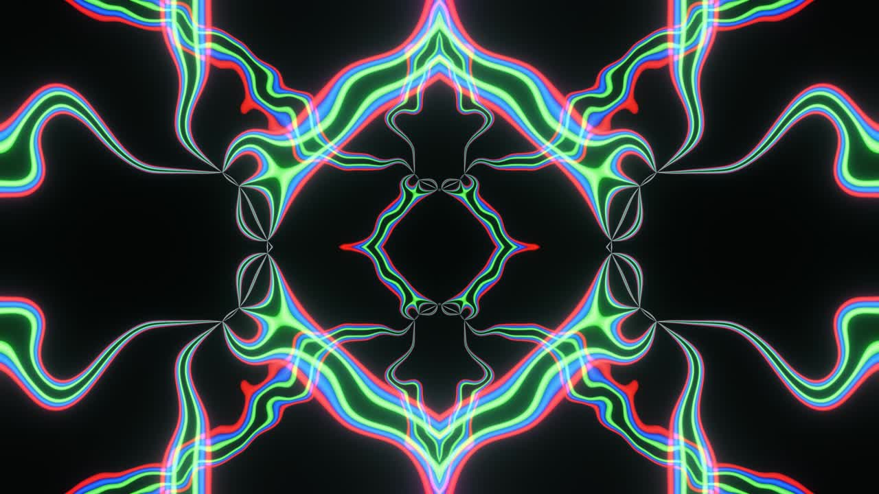 Abstract animation of magic overflows for LED screens and panels