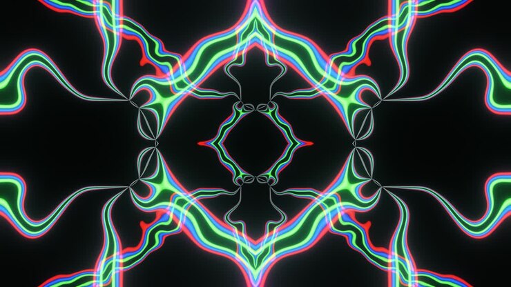 Abstract animation of magic overflows for LED screens and panels