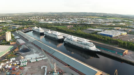 a revolving drone shot of the azamara cruise ships