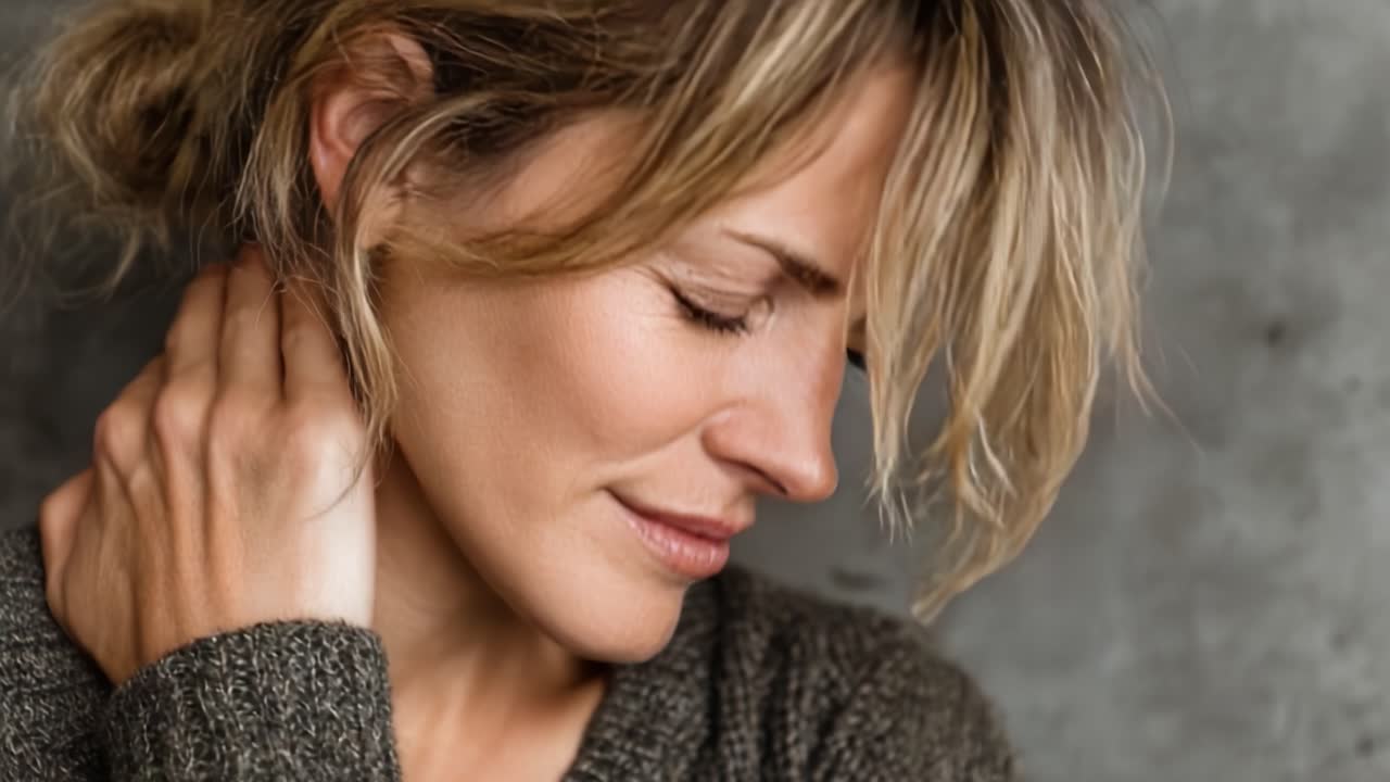 Un momento sereno di riflessione: catturare la bellezza e la compostezza di una donna in due inquadrature, enfatizzando il tocco e la tranquillità in un ambiente accattivante