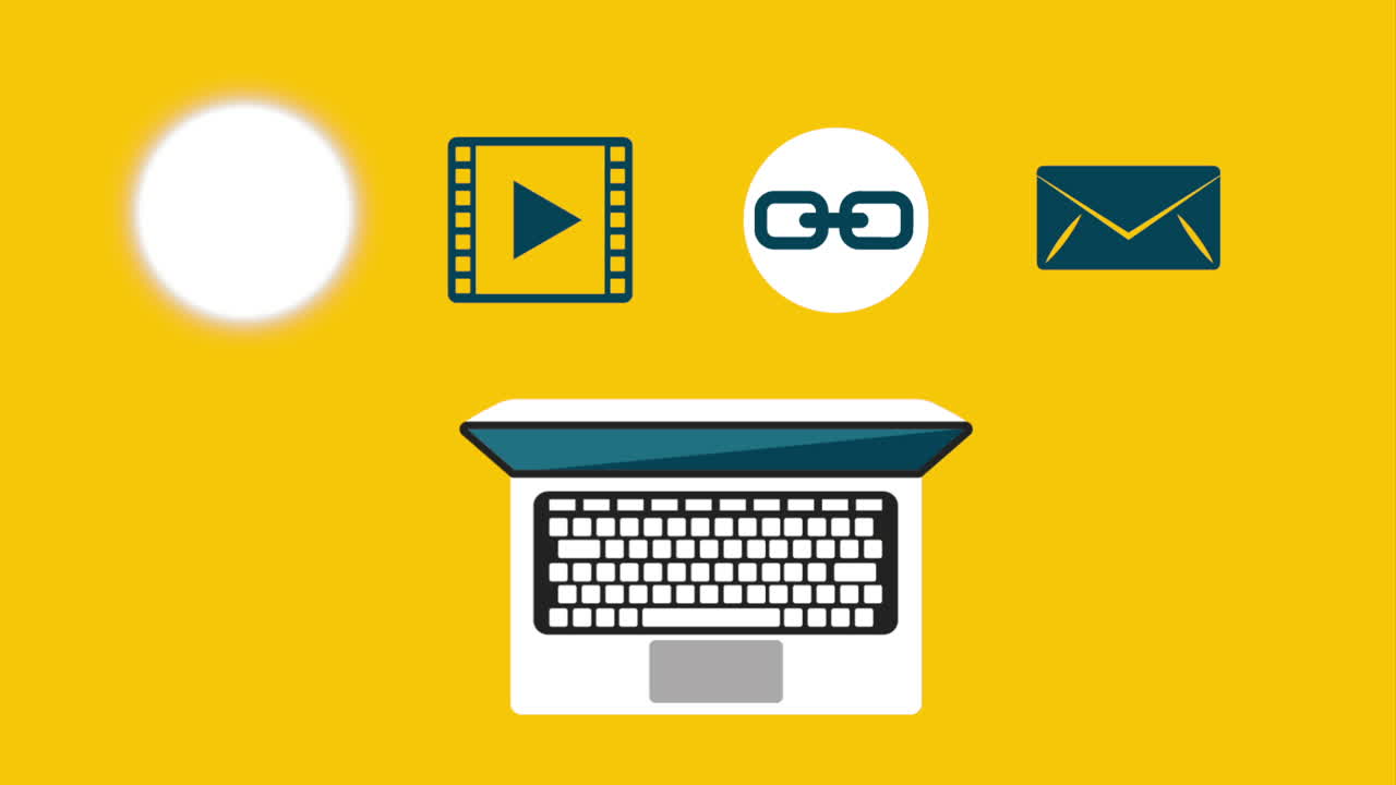 portátil con tecnología de redes sociales