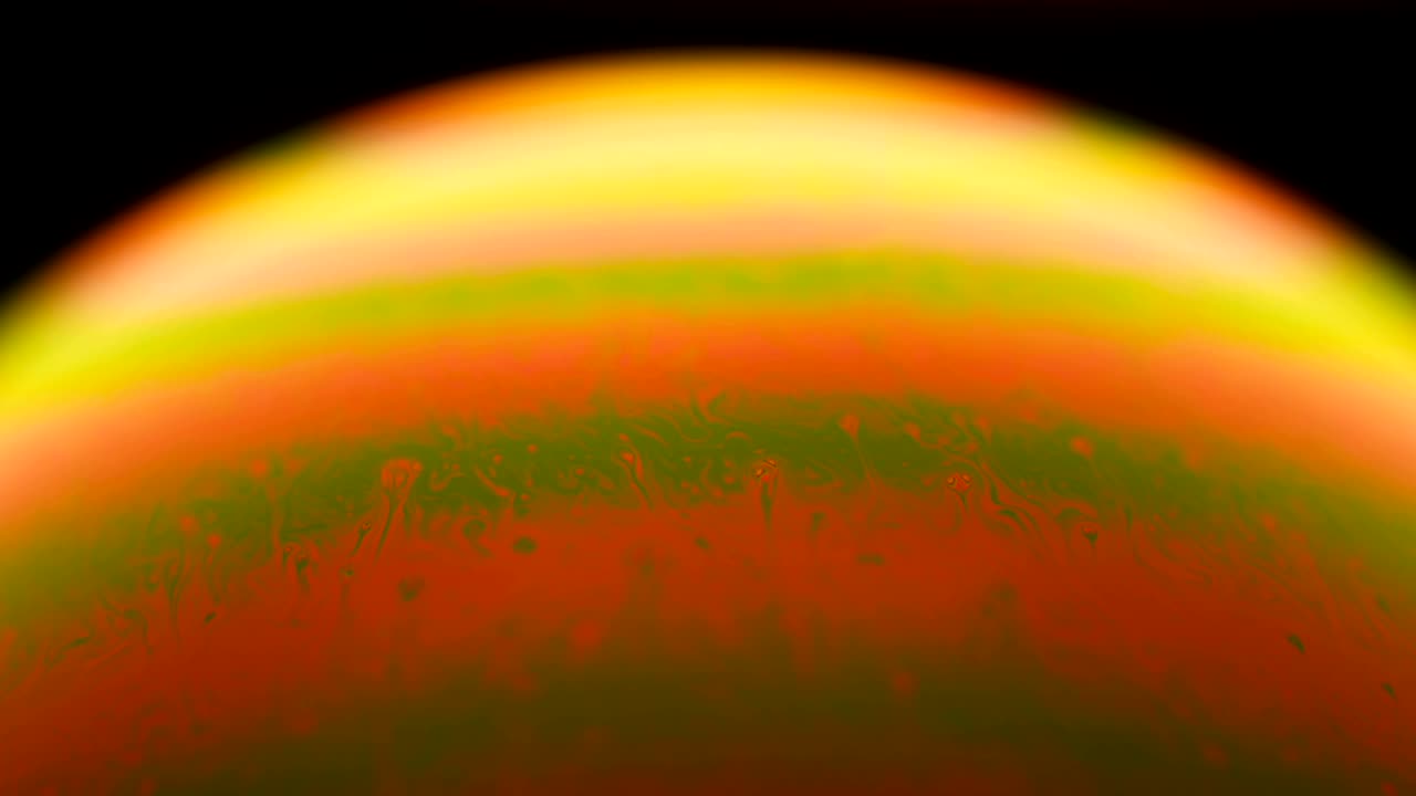 los colores cambian mágicamente en una burbuja