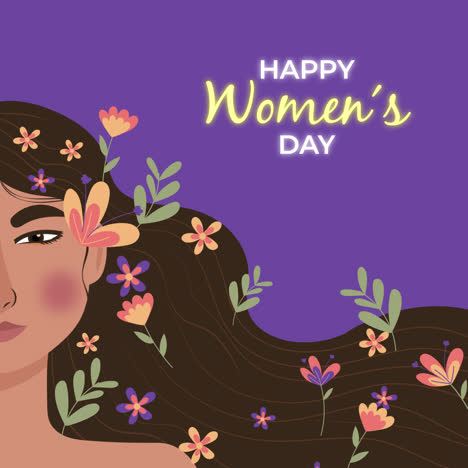 happy women's day floral illustration