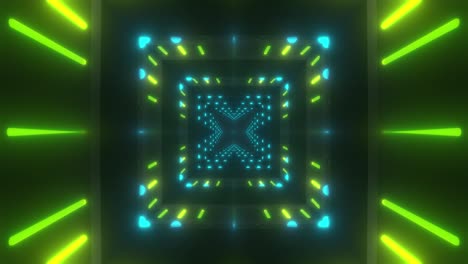 neon glowing tunnel visuals