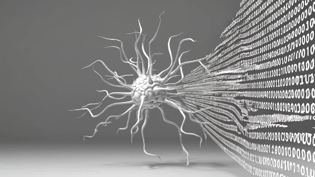 Neural Network Binary Code Illustration