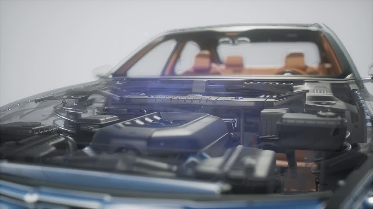 motores de automóviles detallados y otras piezas