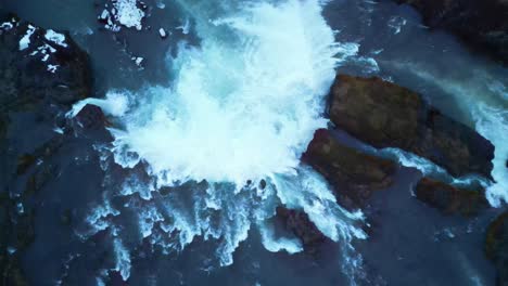 Godafoss-waterfall-overhead-ascending-shot