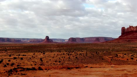 Monument-Valley,-Drone-shot-on-Navajo-Nation-Reservation