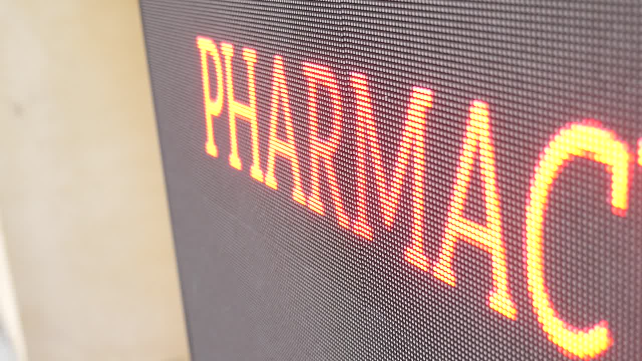 Pharmacy Sign on LED Display