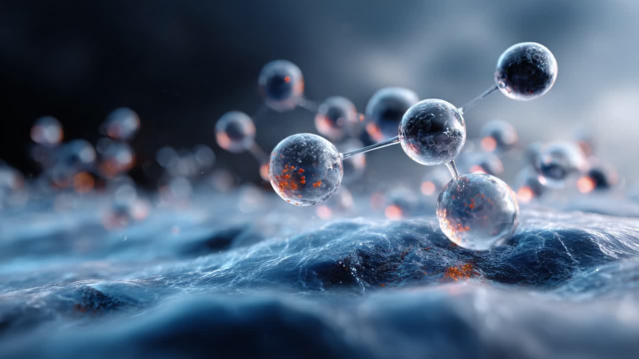 A Stunning Visual Representation of Molecular Structures in Motion, Capturing the Intricate Dance of Atoms and Bonds in a Vividly Rendered Atmosphere