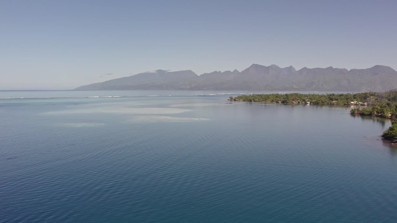 Stunning Pan of Tahiti and the Coral Reefs of Tahiti Iti