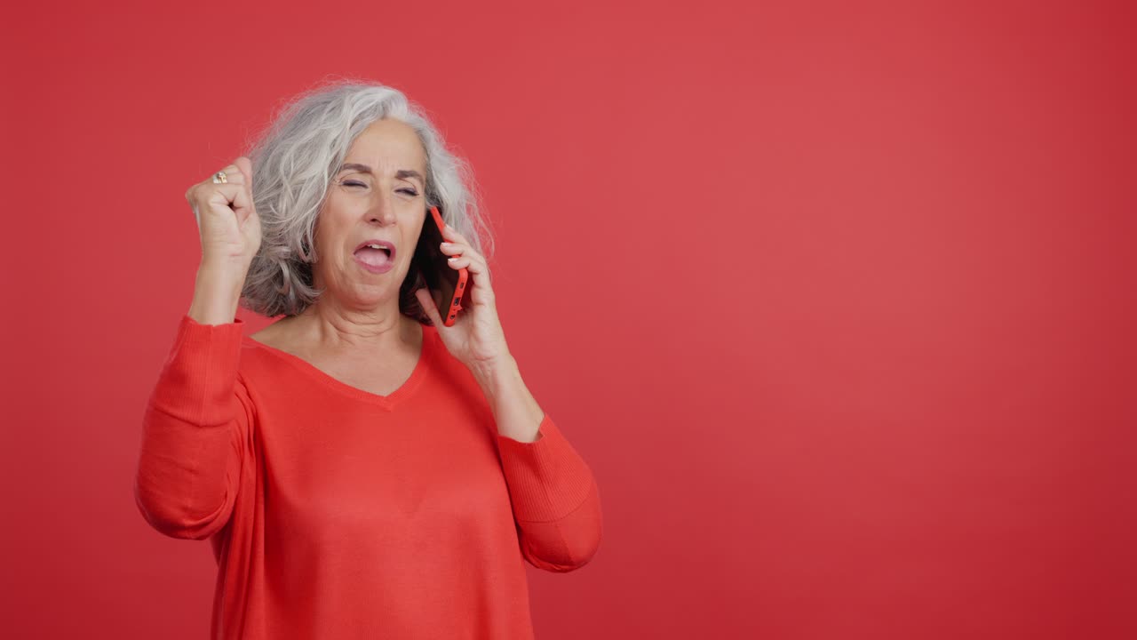 Senior Woman on a Phone Call