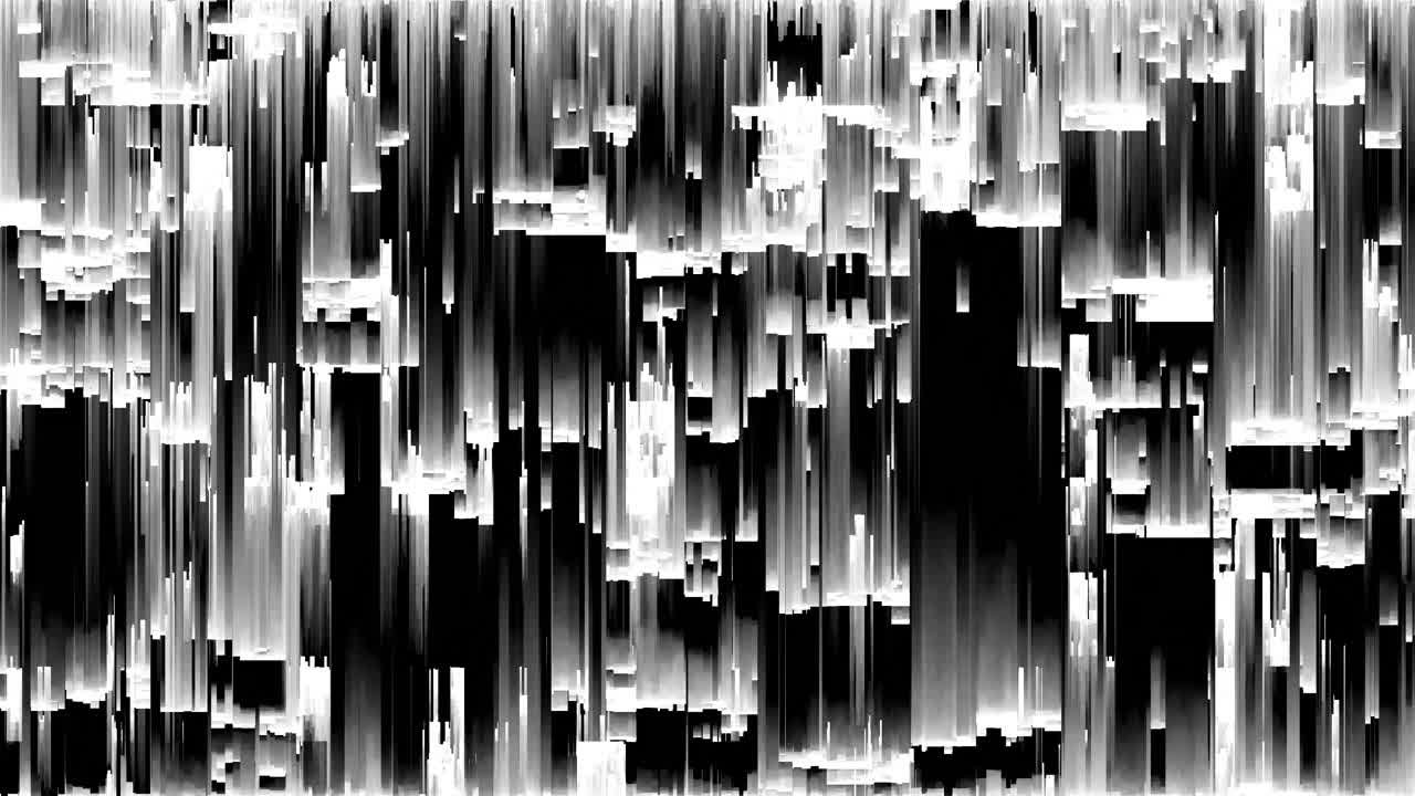 Abstract Black and White Digital Art