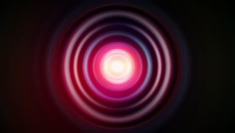 abstract hypnotische kleurrijke gloed radiale cirkel lus. hypnotische golven stralen ring beweging. 4k 3d rendering naadloze lus. psychedelische ruimte thema vj dj loop achtergrond.