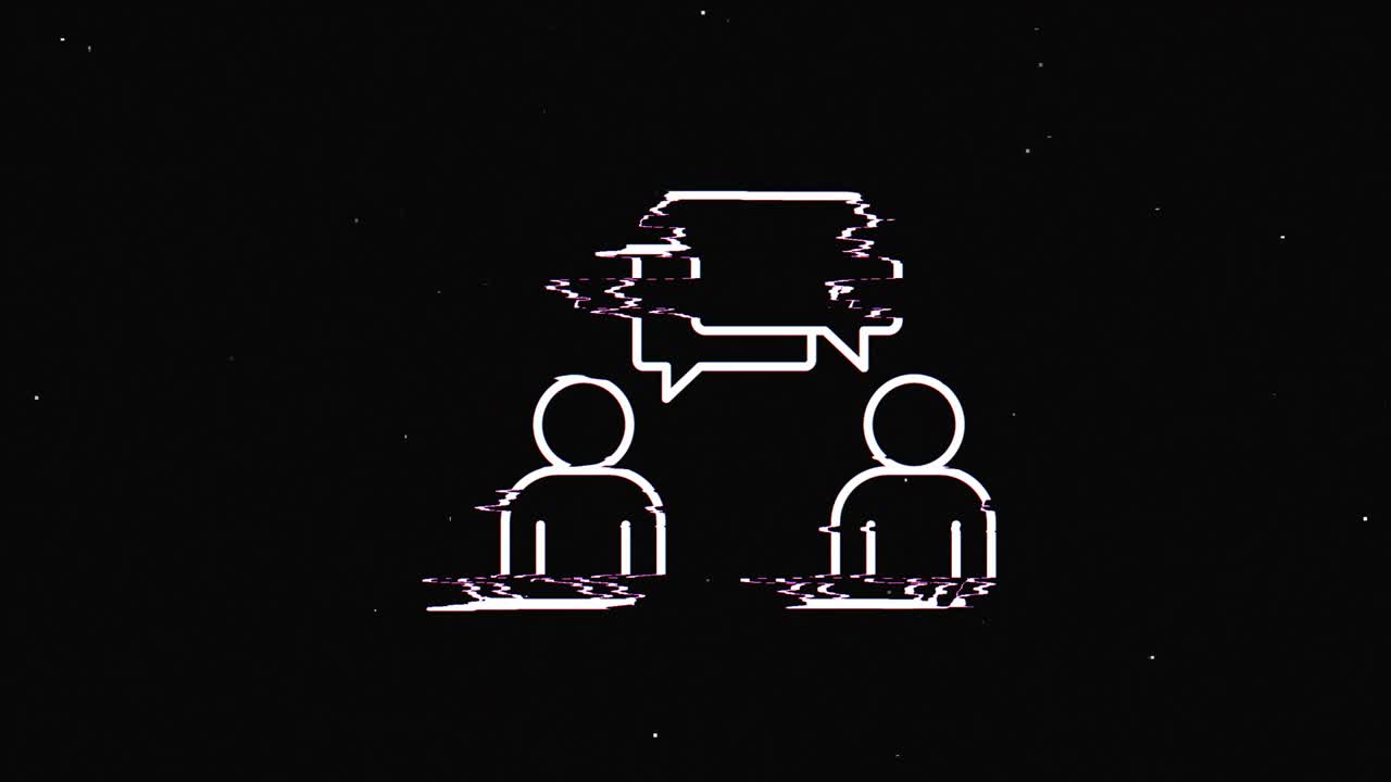 디지털 오래된 tv 스크린에 줄 메시지 hud 홀로그래픽 기호, 없는 루프 고장 애니메이션, 심장, 역동적인 레트로, 즐거운, 다채롭고 빈티지 비디오 영상.