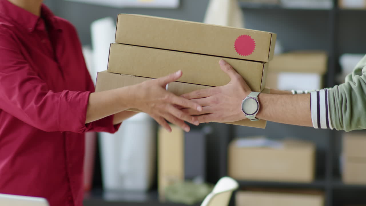 Delivery of packages in office