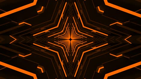 túnel abstracto con bucle naranja