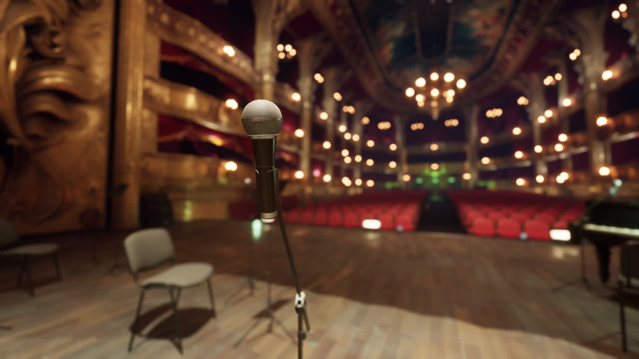 escenario vacío en una casa de ópera