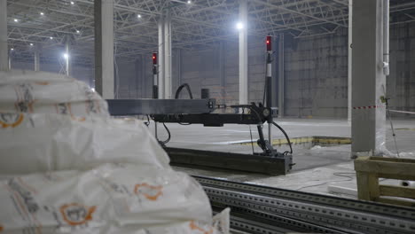 concrete floor pouring in a large industrial building