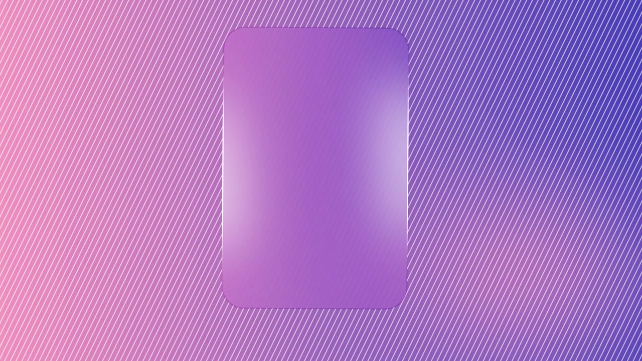 Animated Abstract Glassmorphism Rectangle on Gradient Background