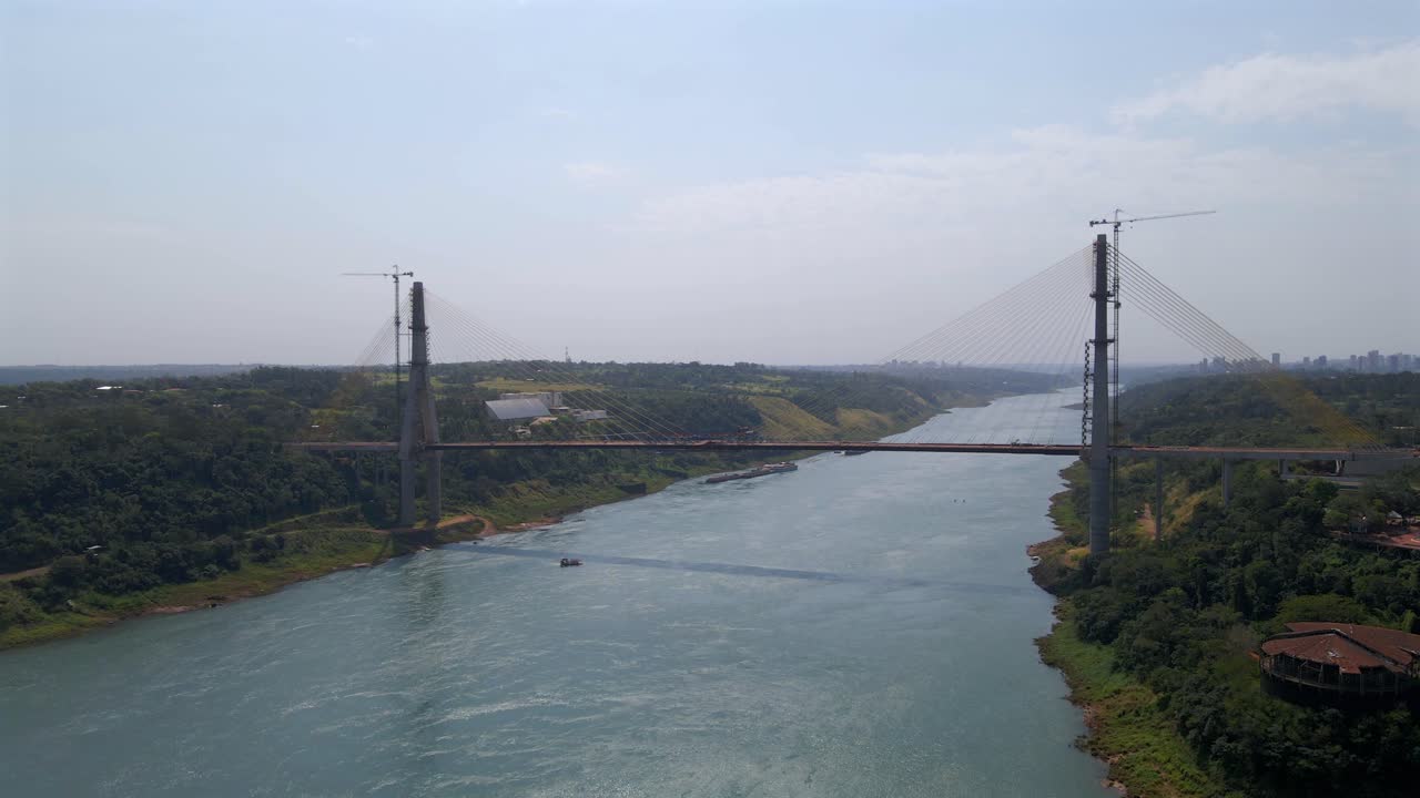 Integration bridge Brazil Paraguay border infrastructure under construction South America