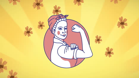 animación de una mujer fuerte, sobre el poder de volar