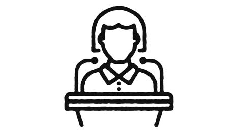 computer network icon animation footage & alpha channel