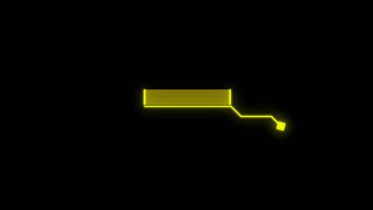 Abstract Yellow Digital Callout Box Animation