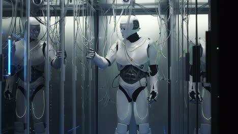 robots in a server room
