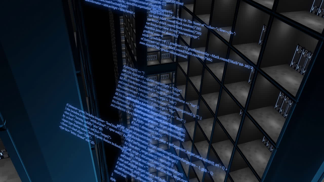 Animation of digital data processing over computer servers