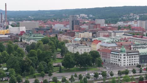 Drone-fly-to-Jonkoping-city-in-Sweden