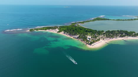cayo salado un pequeño islote de palmeras en el parque nacional de morrocoy, venezuela