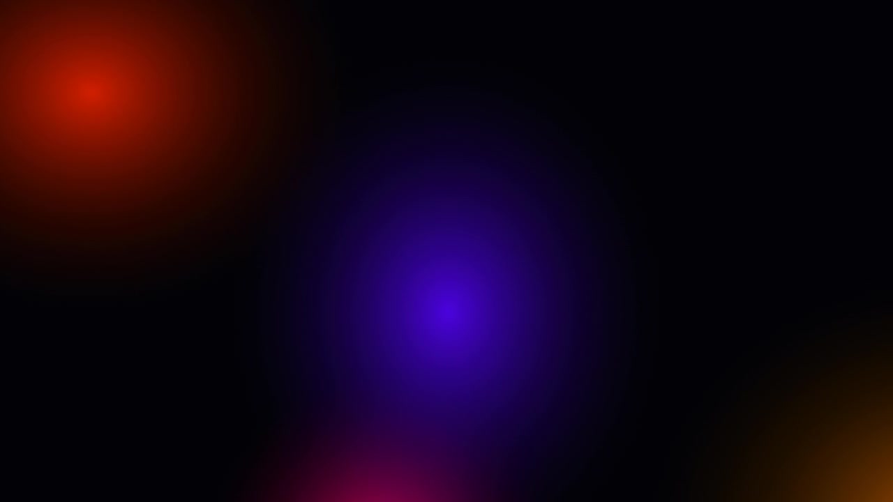 Abstract Motion Background with Glowing Red, Purple, and Orange Light Orbs