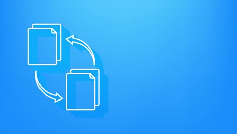 icono de sombra con intercambio de archivos. icono de almacenamiento en la nube. almacenamiento de datos. gráfico de movimiento