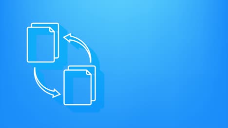 shadow icon with file exchange. cloud storage icon. data storage. motion graphic