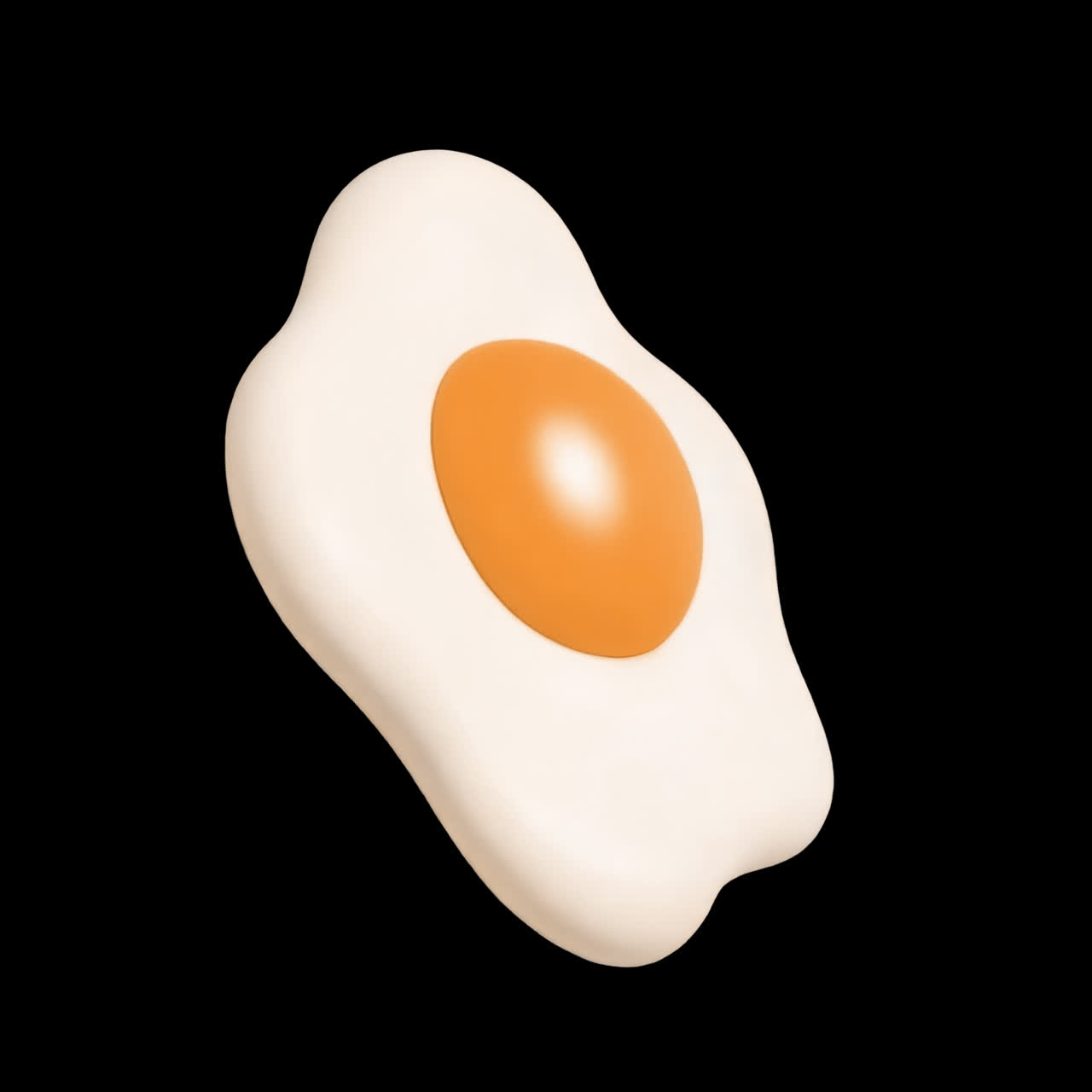 Abstract egg minimal art animation isolated asset, transparent 4K video, alpha channel, ProRes 4444