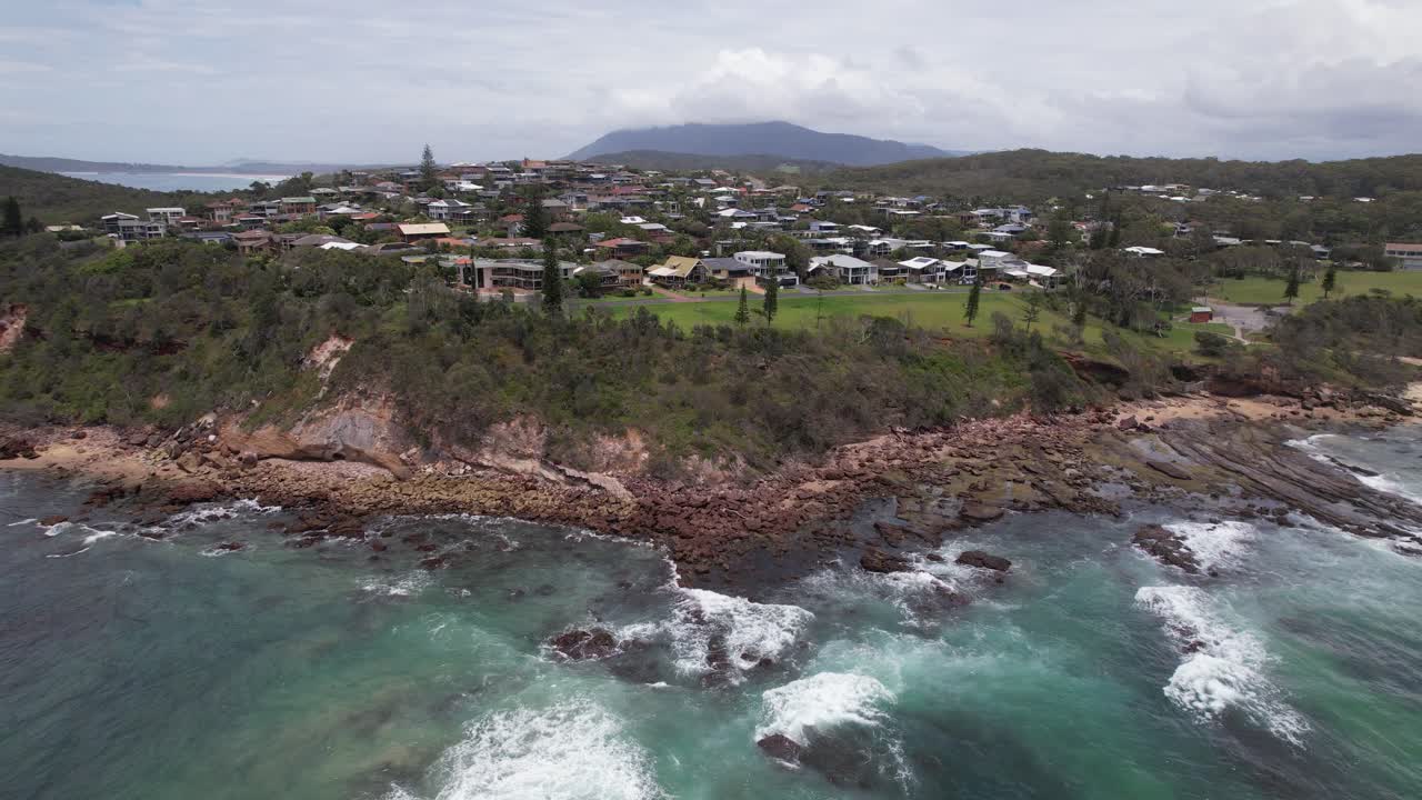 Bonny Hills Town In New South Wales, Australia - Aerial Drone Shot
