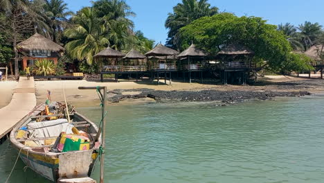 Ponta-Anchaca-on-the-island-of-Rubane,-where-simplicity-and-nature-coexist-in-complete-harmony,-one-of-the-88-islands-of-the-Bijagós-Archipelago-in-Guinea-Bissau