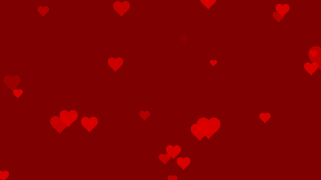 Sfondo con particelle a forma di cuore rosse