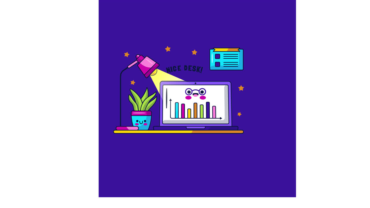 Cute Cartoon Workspace