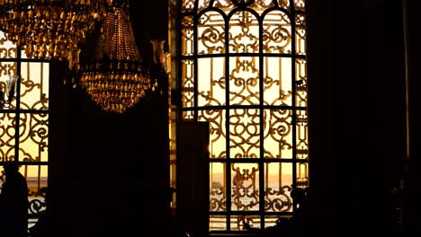 sundown inside mosque