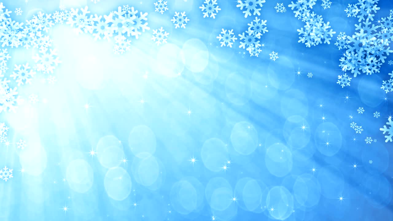 눈송이가 있는 파란색 반이는 커튼